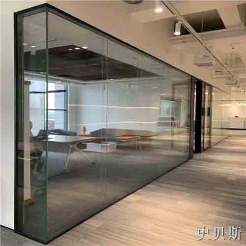 惠州双层12mm全景玻璃隔断墙结构图
